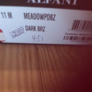 Dark brown Alfani sandal with buckle high heel